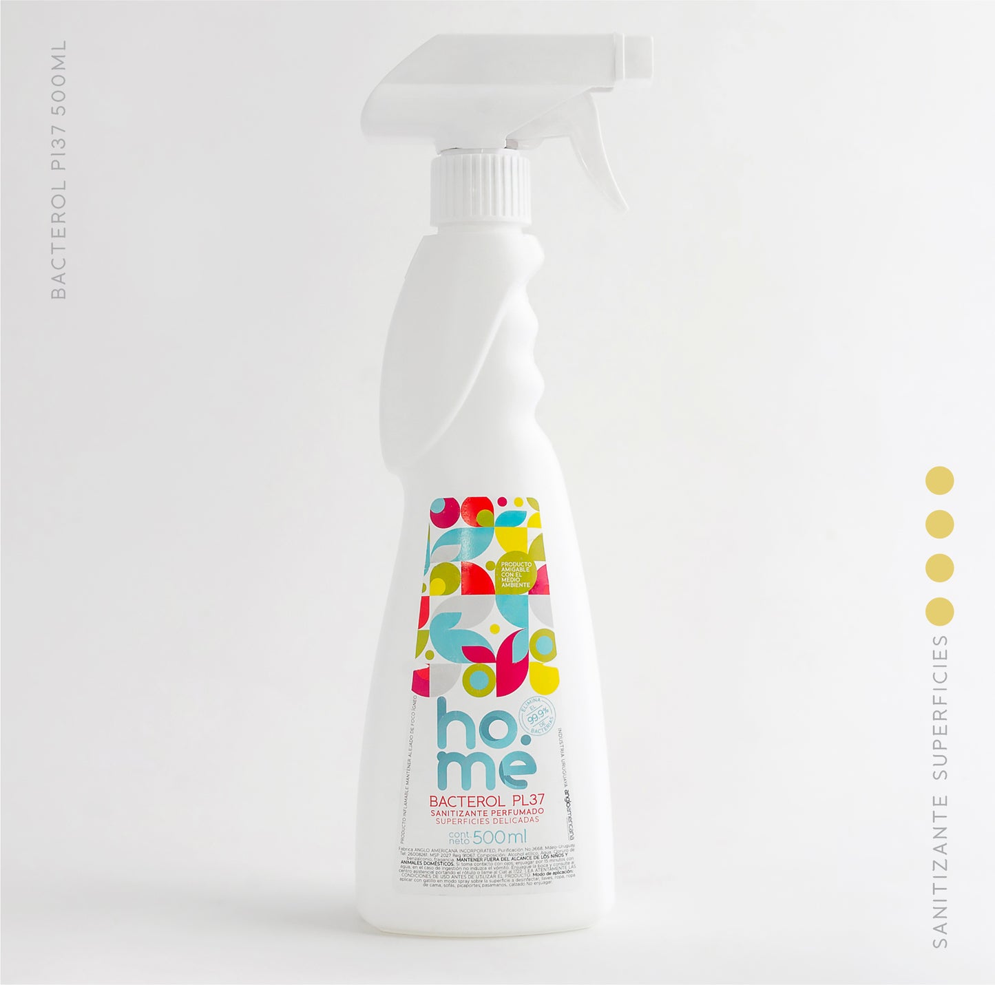Bacterol PL37 / Sanitizante Superficies 500ml / Pulverizador